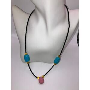 NWT! Fire Mountain Gems Glass Multicolored Beaded 20 5/8" Necklace!